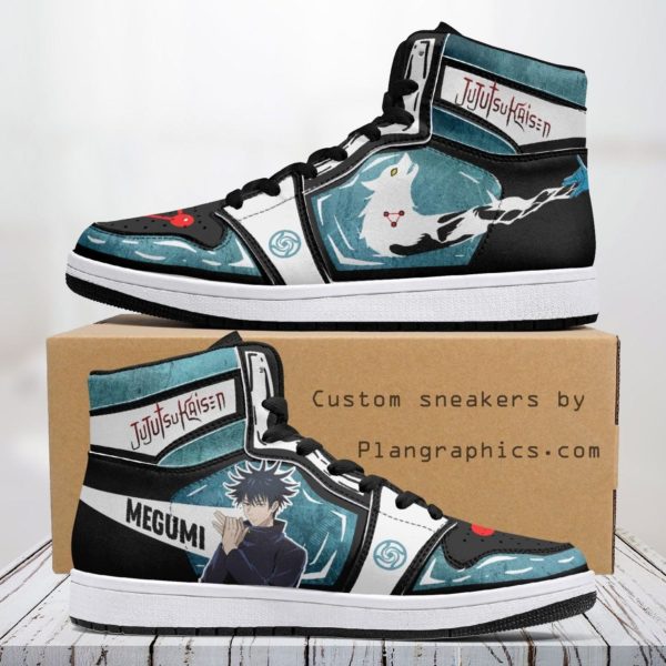 Megumi Fushiguro Divine Jujutsu Kaisen Jordan 1 Shoes D95 - Hanamango