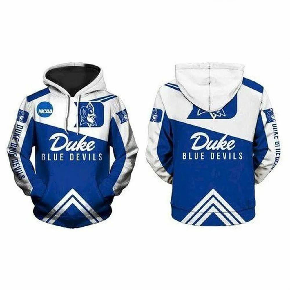 Ncaa Duke Blue Devils White 3d Hoodie Gift For Men Women